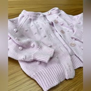 Jamie Kay Dottie knit lilac cardigan